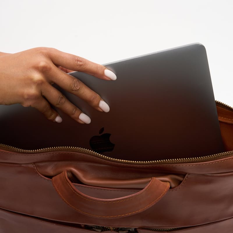 Unisex Genuine Leather Billy Laptop Bag