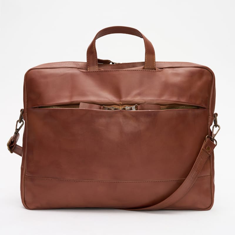 Unisex Genuine Leather Billy Laptop Bag