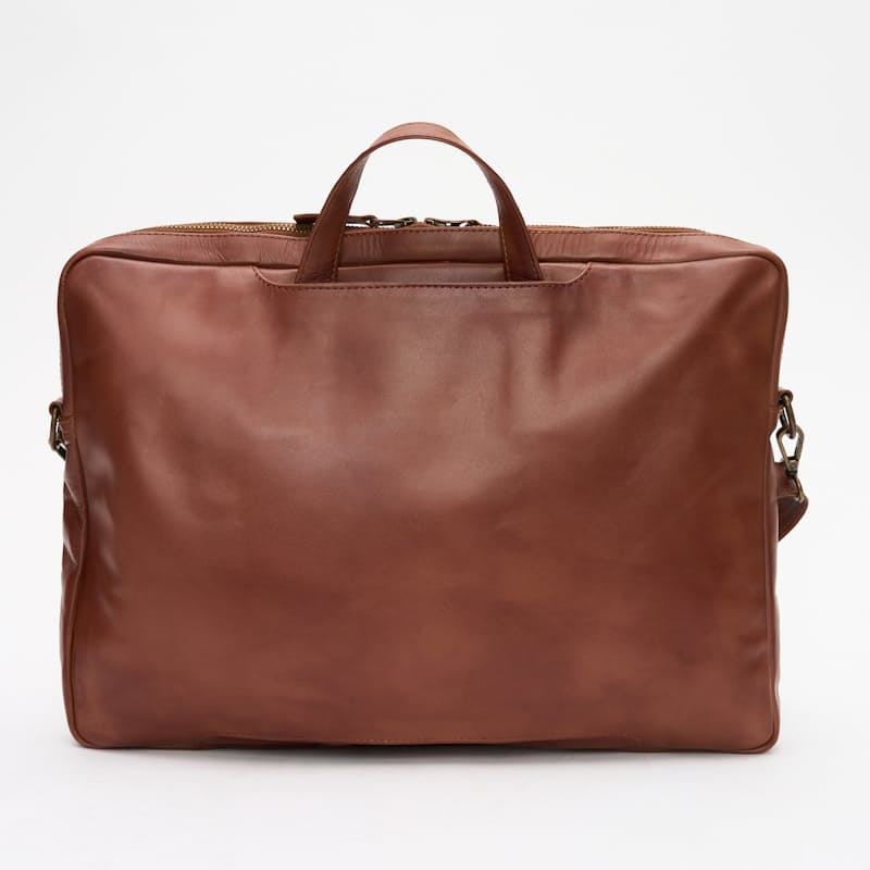Unisex Genuine Leather Billy Laptop Bag
