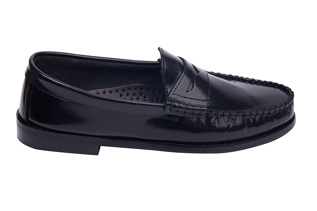 Supreme Leather Classic Penny Loafer – Black