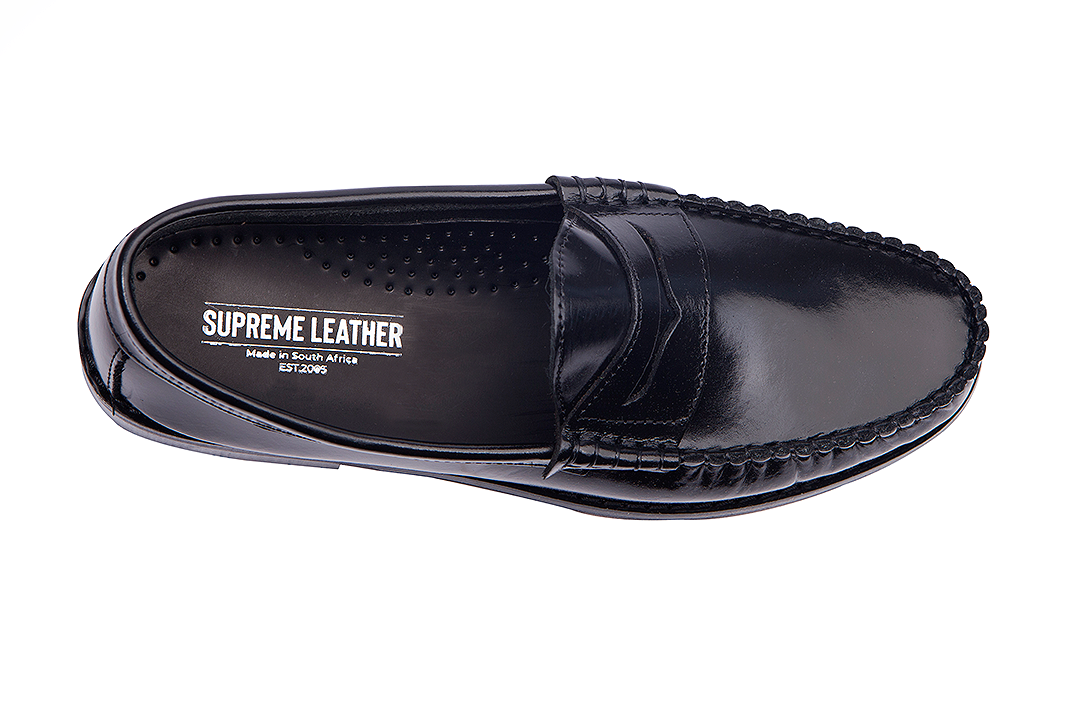 Supreme Leather Classic Penny Loafer – Black