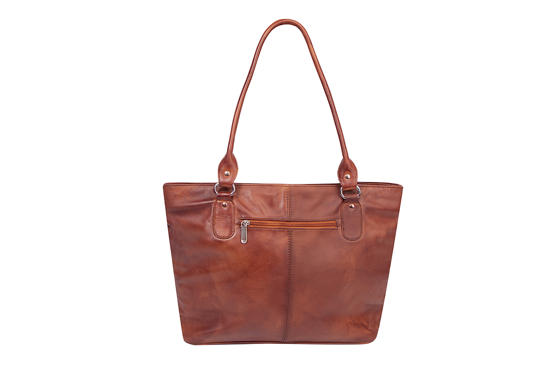 Women's Genuine Leather  Lamb Skin Tote Handbag