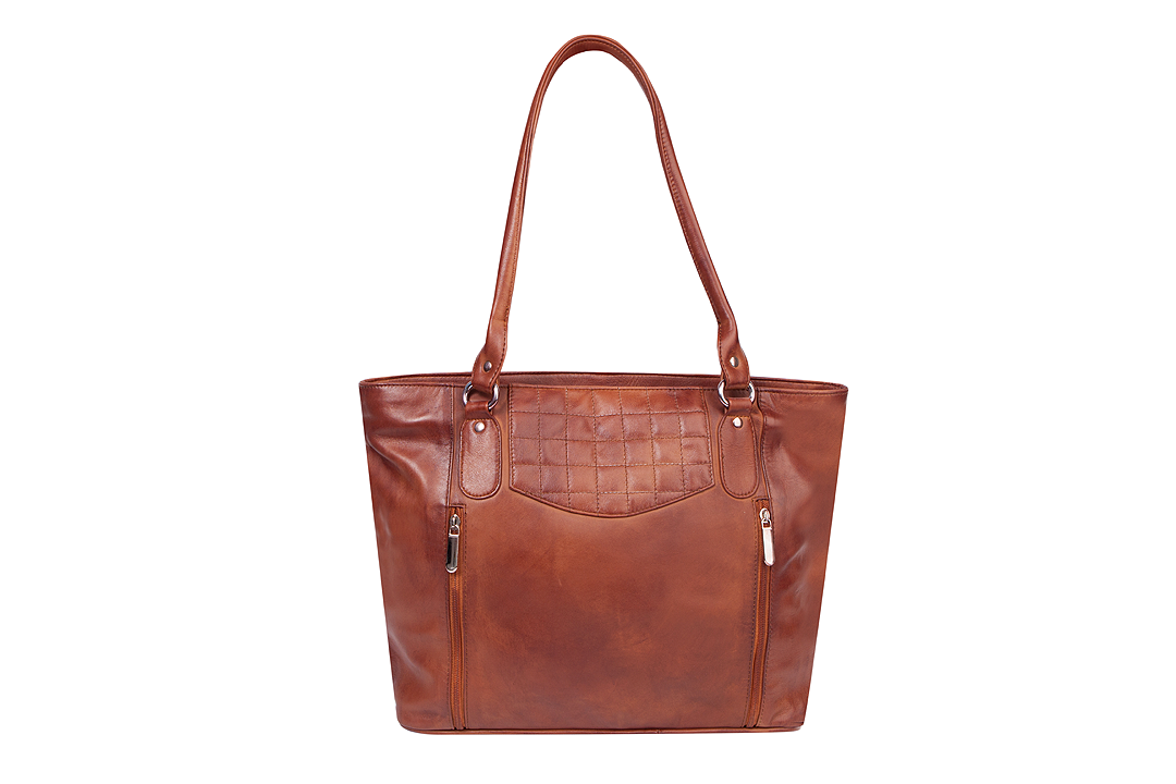 Women's Genuine Leather  Lamb Skin Tote Handbag
