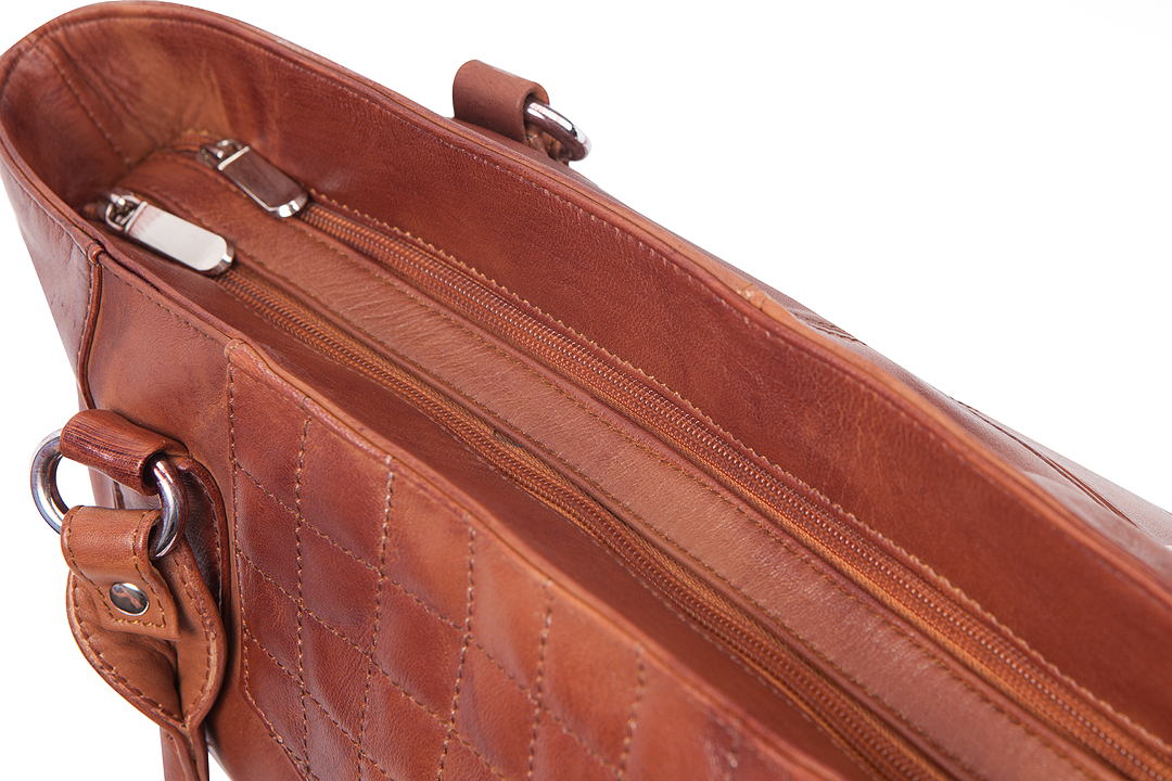 Women's Genuine Leather  Lamb Skin Tote Handbag