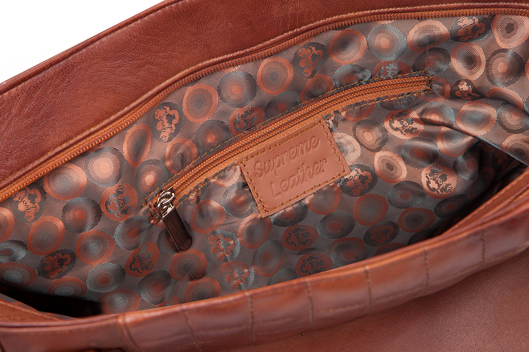 Women's Genuine Leather  Lamb Skin Tote Handbag