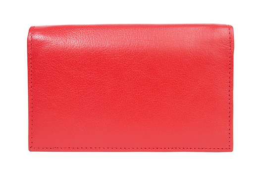 Women's Genuine Leather "OXFORD" Purse - Red
