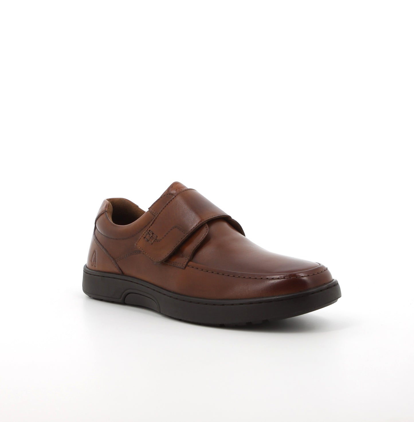 hush Puppies Men's Koepa Velcro  Tan Leather shoe