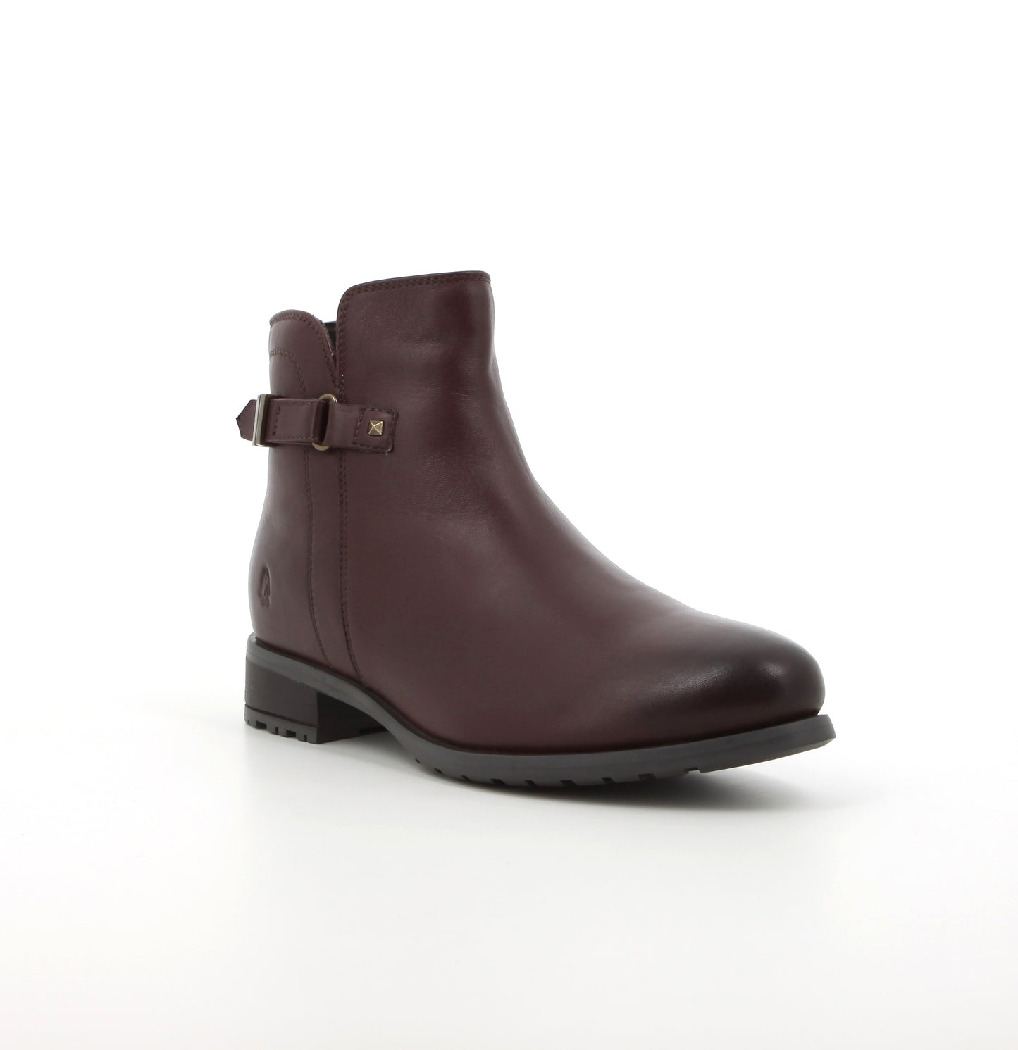 Hush Puppies Women's Lucie Leather Burgundy Ankle Boot