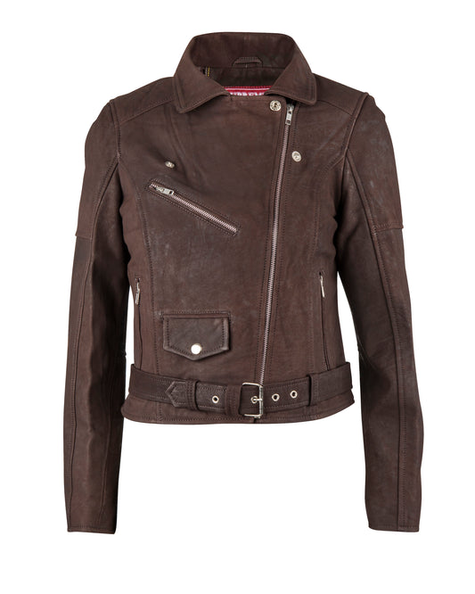 Supreme Leather Women's Donna Brown Snuff Leather Jacket