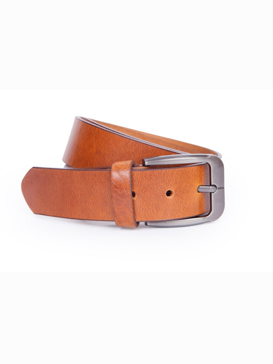 SUPREME LEATHER Unisex Leather Casual Belt- Waxed-Brown