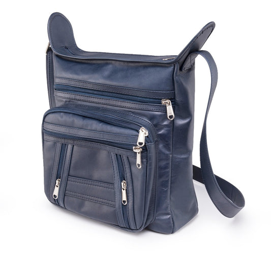 Women's Leather  Navy Cross Body Bag