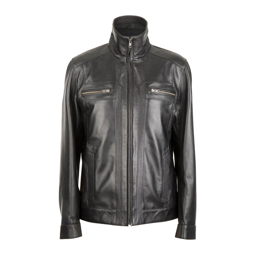Men's Elite Classic Nappa Black  Leather Jacket
