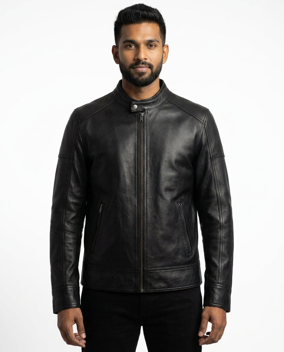 Men's Sutherland Classic Black Leather Jacket