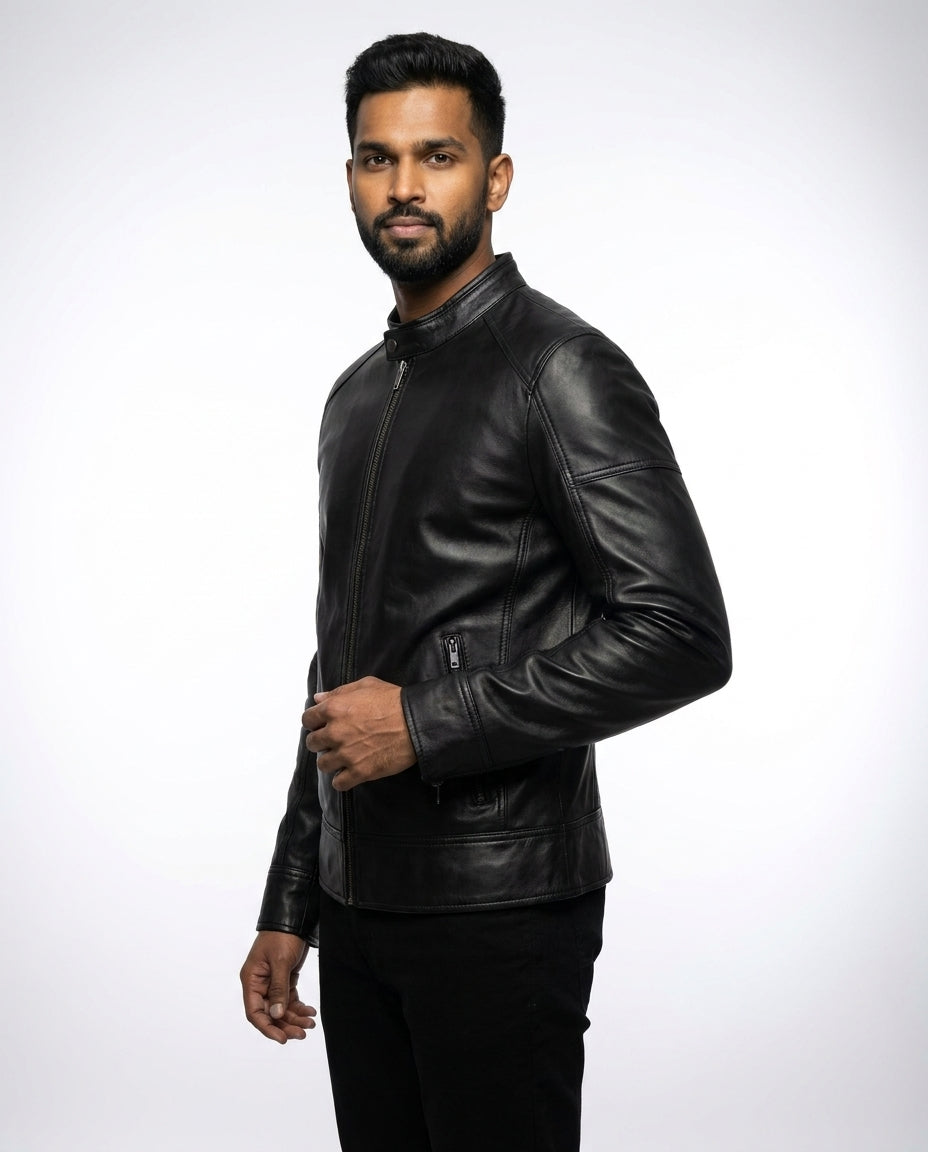Men's Sutherland Classic Black Leather Jacket