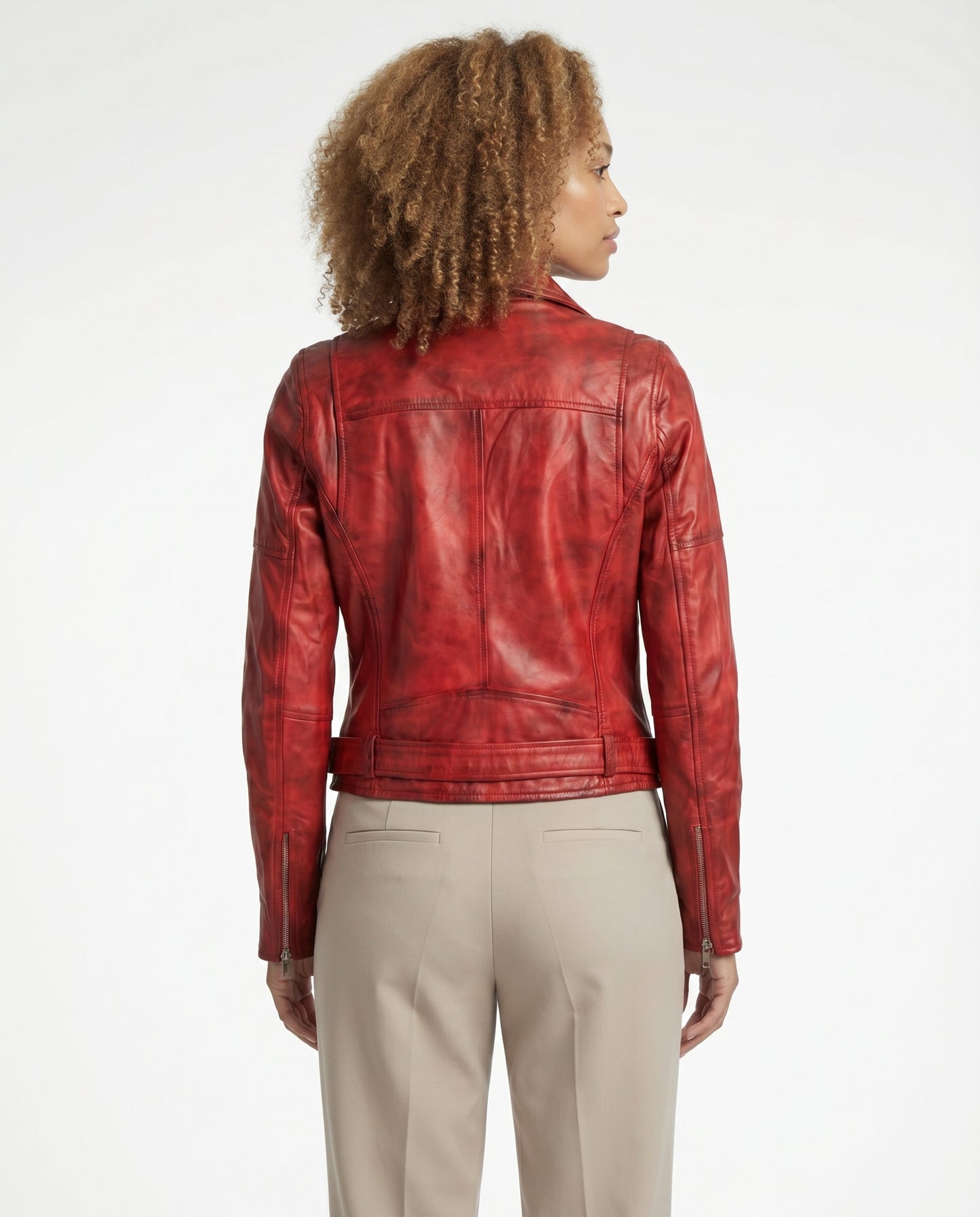 Women's Donna Ox - Waxed Leather Biker Jacket