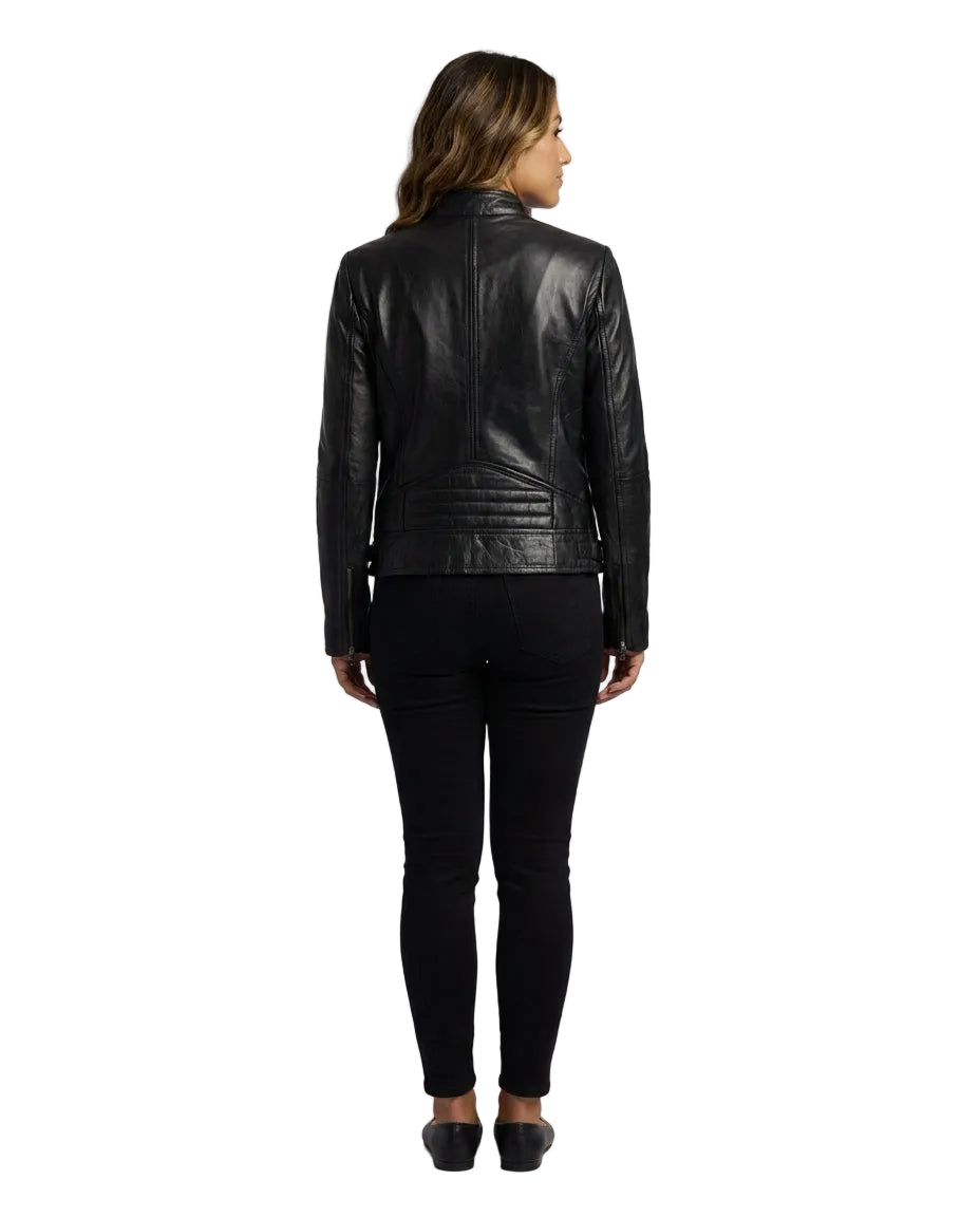 Women's Bella Black 100% Nappa Leather Jacket